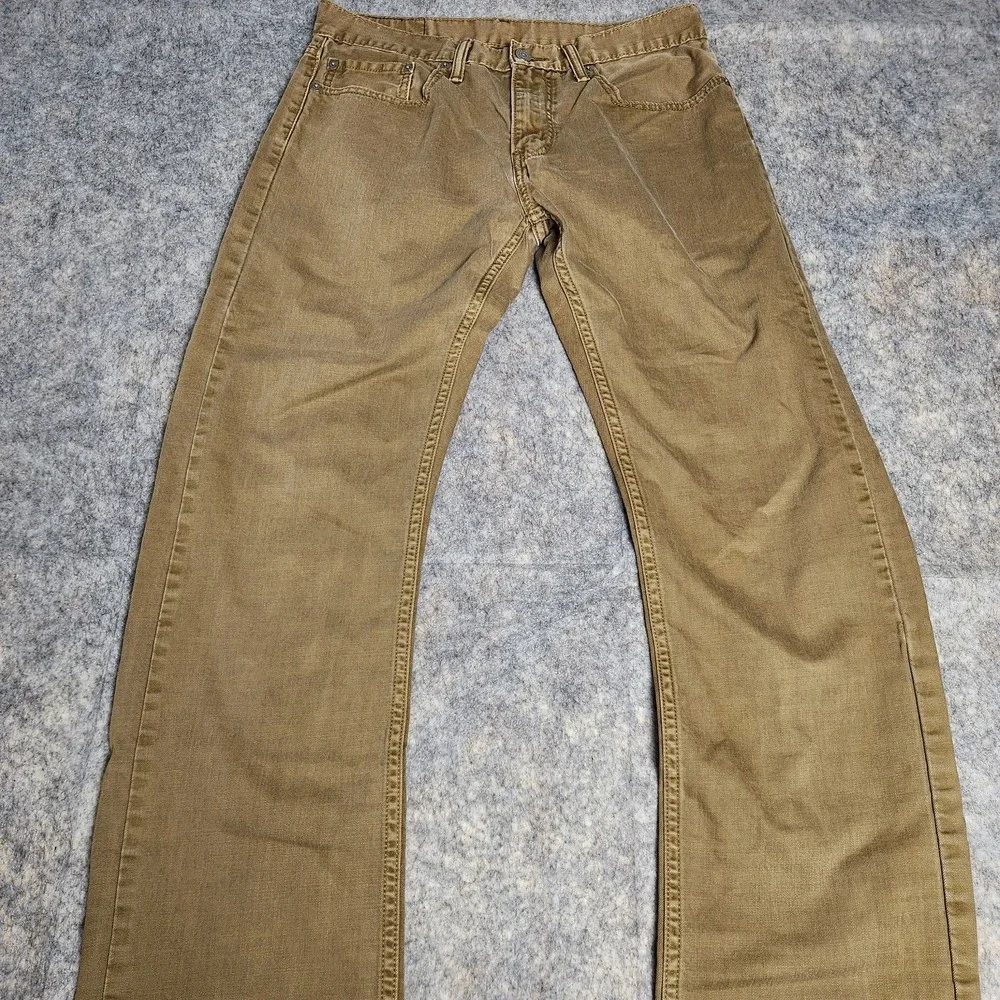 Levis 514 Straight Leg Jeans Men 31x35 Beige Khaki Denim Utility White Tab